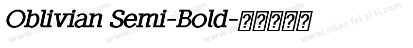 Oblivian Semi-Bold字体转换